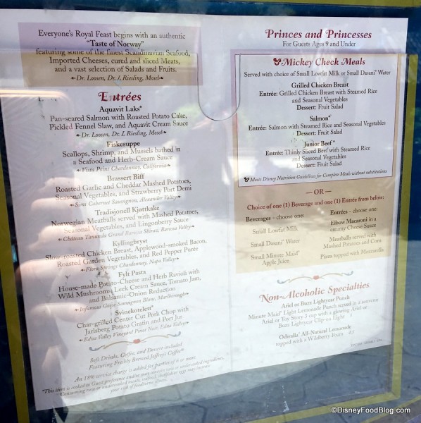 Akershus All-Day Menu