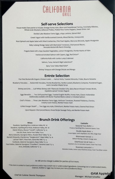 Brunch Menu