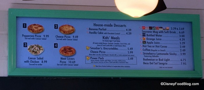 Catalina Eddie's menu