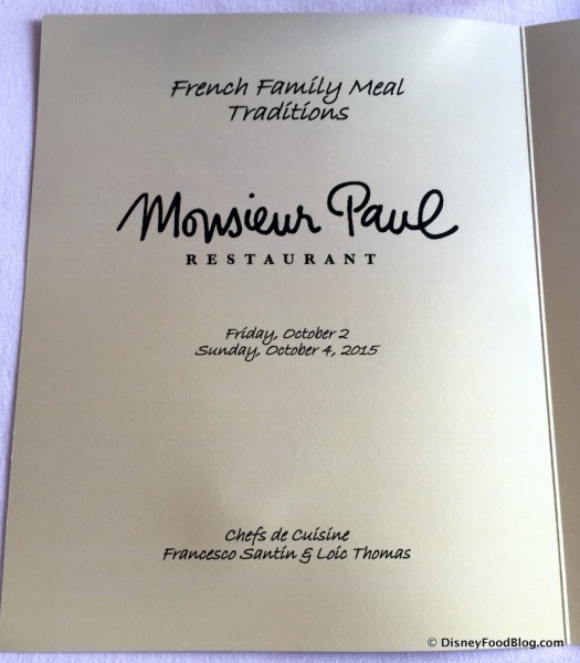 Menu -- Click to Enlarge