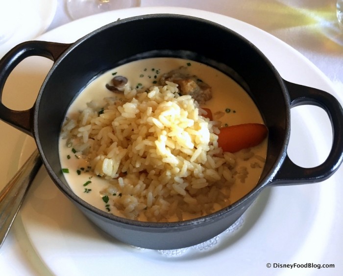 Blanquette de Veau en Cocotte, With Rice Added