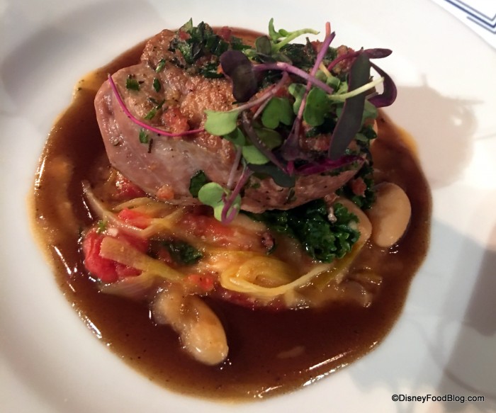 Wine & Dine Studio Pork Tenderloin with Cannellini Bean Ragout and Zinfandel Reduction