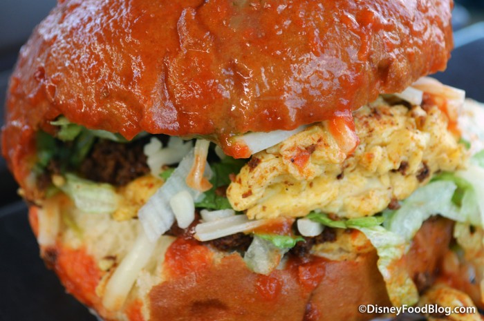 Closeup on Pambazo de Chorizo