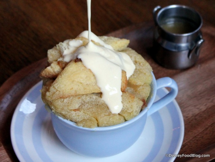 Ger's Bread and Butter Pudding -- Pouring the Sauce