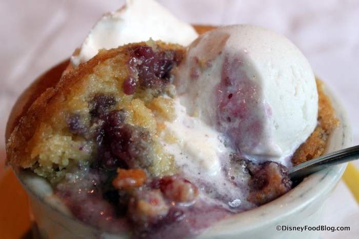 Fruit Cobbler à la Mode -- Inside