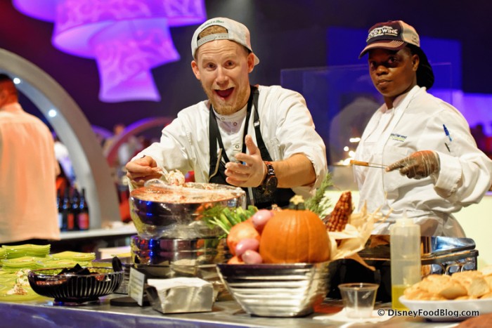 Serving King Crab Toast