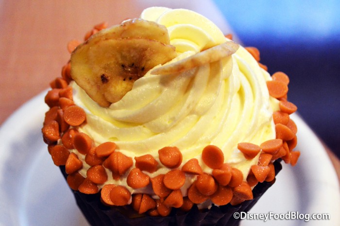Banana Flip Cupcake Closeup