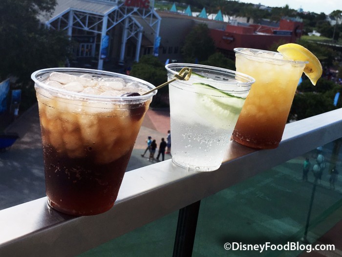 Cherry Coke Ripper, Celery Yellow Cooler, and Long Island Cooler