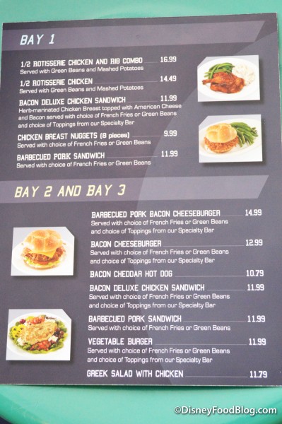 Cosmic Ray's Menu