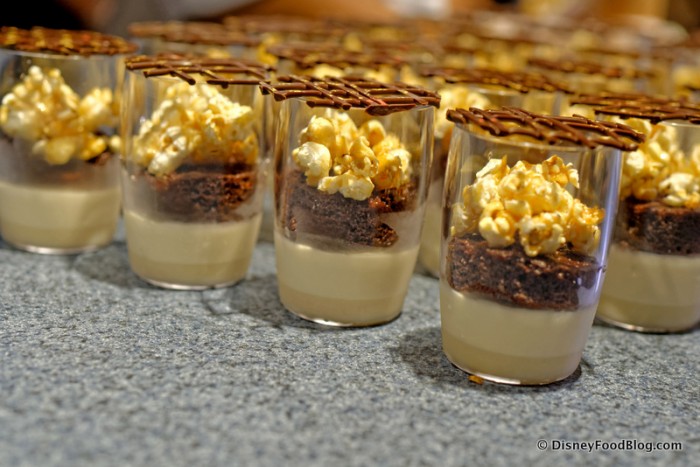 Malted Milk Chocolate Cake with Popcorn Gelato