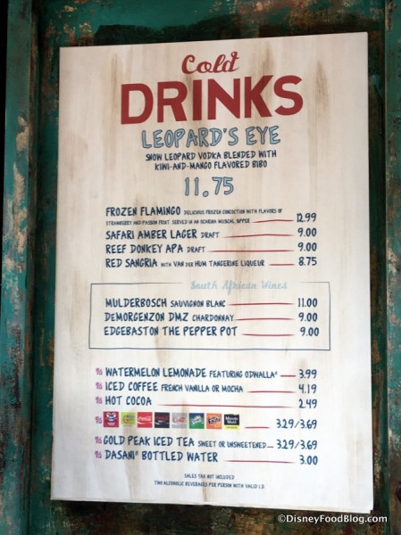 Harambe Market Beverage Menu at Wanjohi Refreshment