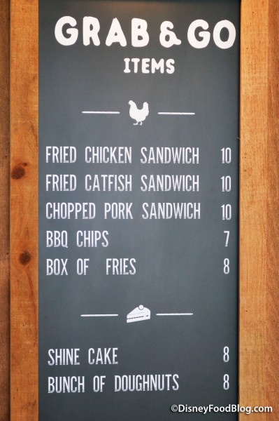 Grab and Go Menu