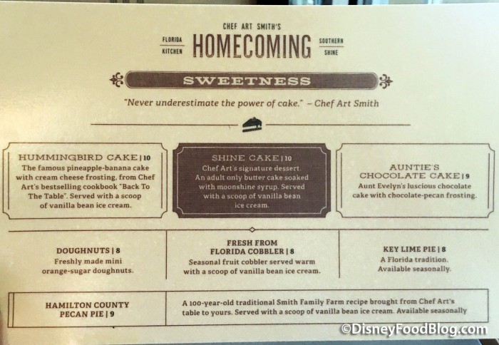 Menu -- Click to Enlarge