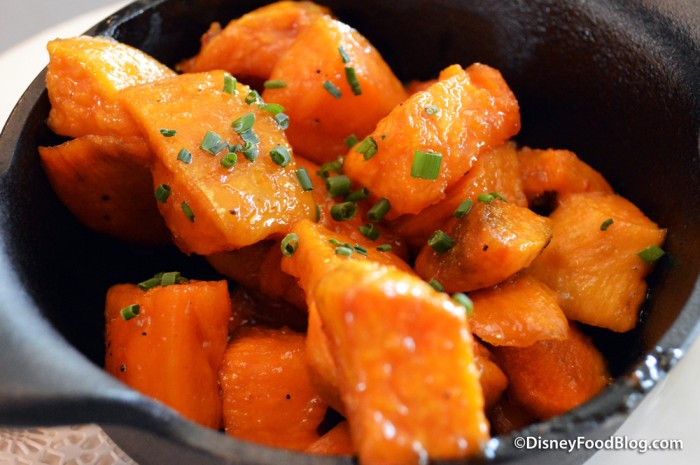Iron Skillet Sweet Potatoes -- Up Close