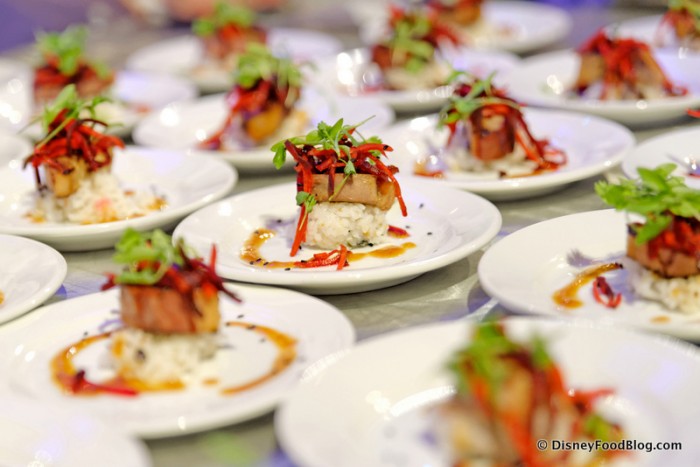 Roasted Sake Miso Duck Breast with Furikake Rice, Beet and Carrots Salad and Ginger Soy Sauce