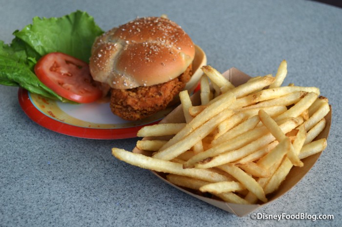 Spicy Chicken Sandwich and fries
