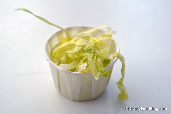 Shredded Lettuce from the Fixin's Bar