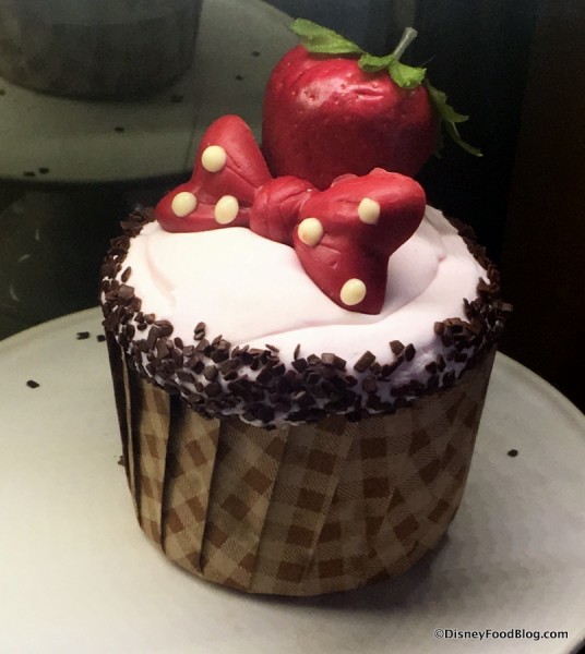Vanilla Cupcake with Strawberry Frosting