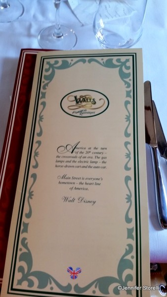 Walt’s menu