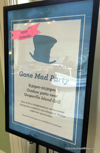 Gone Mad Party sign