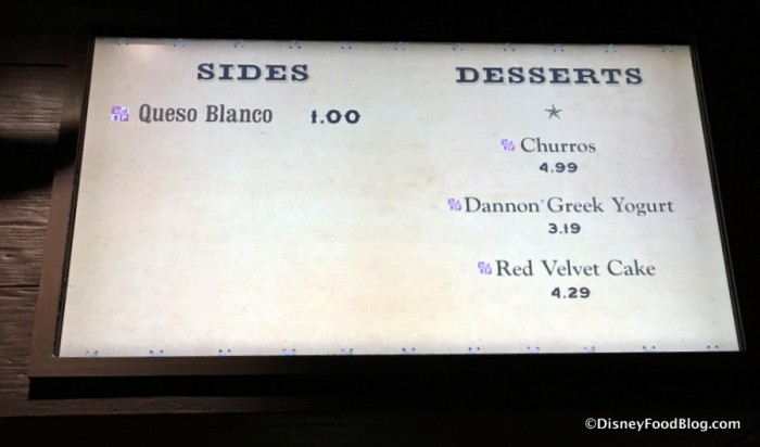 Queso on the Pecos Bill menu