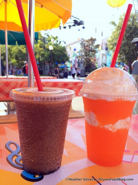 Slushies -- Cherry Coke Frozen Slush and Fanta Orange and Cream Slush