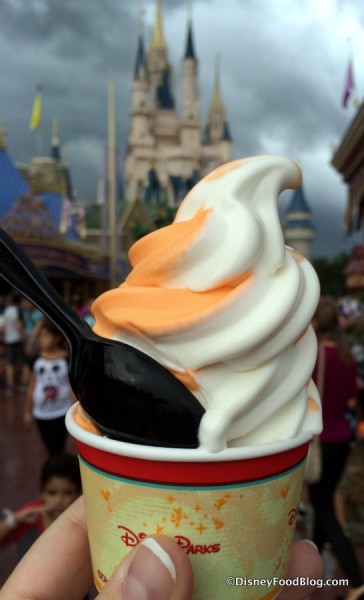 Vanilla and Orange Soft Serve Ice Cream
