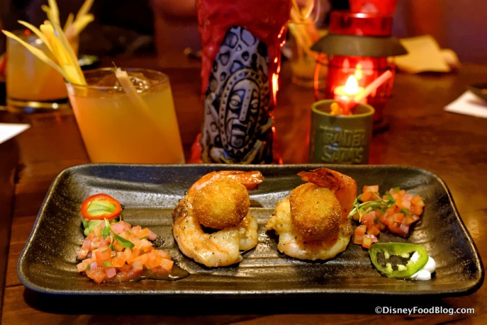 Deconstructed Shrimp with Drinks