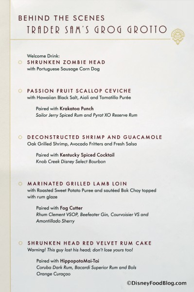 Menu Card