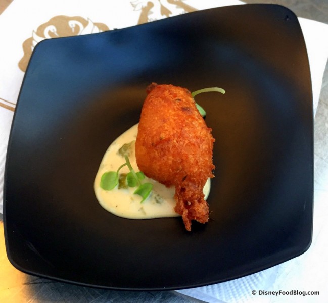 Crab and Smoked Mozzarella Fritter