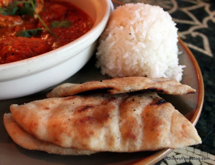 Garlic Naan and Jasmine Rice