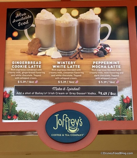 Seasonal Espresso Drinks