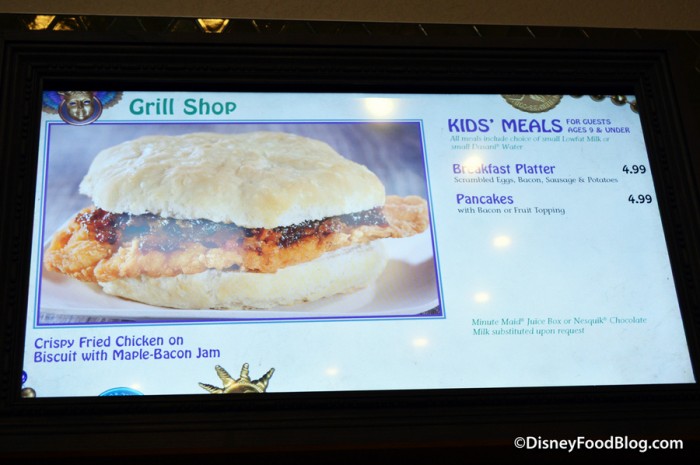 Kids' Breakfast Menu