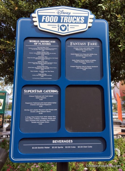 Menus for Food Trucks