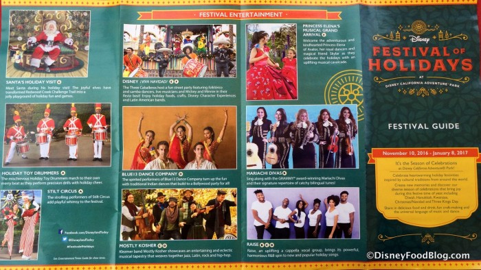 Festival of Holidays Entertainment Guide -- click to enlarge