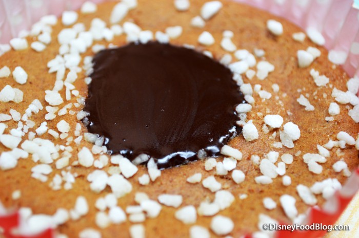 Gingerbread Almond Cookie -- Chocolate Center Topping