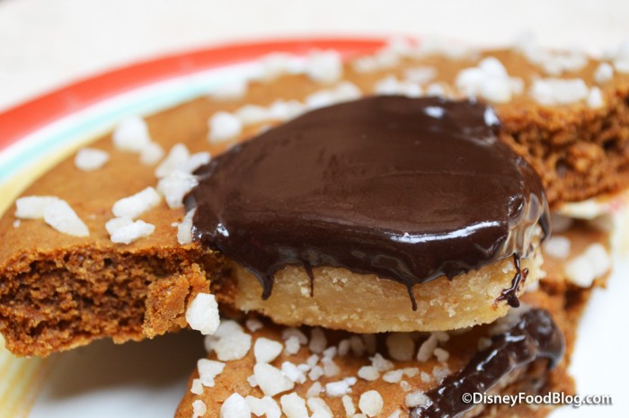 Gingerbread Almond Cookie -- Cross Section, Marzipan and Chocolate Details