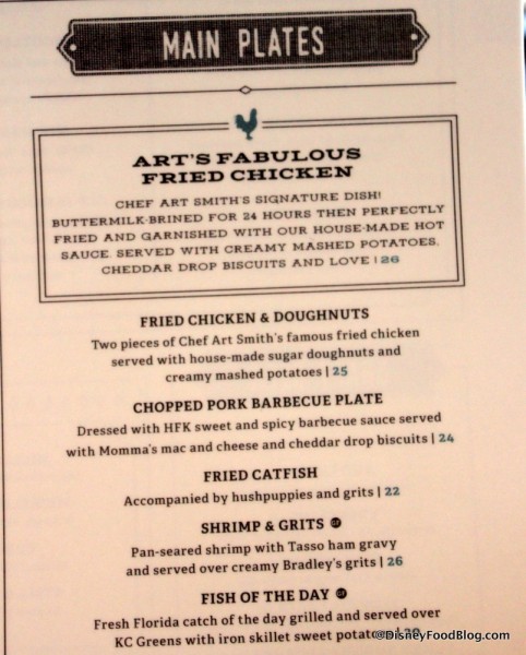 Menu -- Click to Enlarge