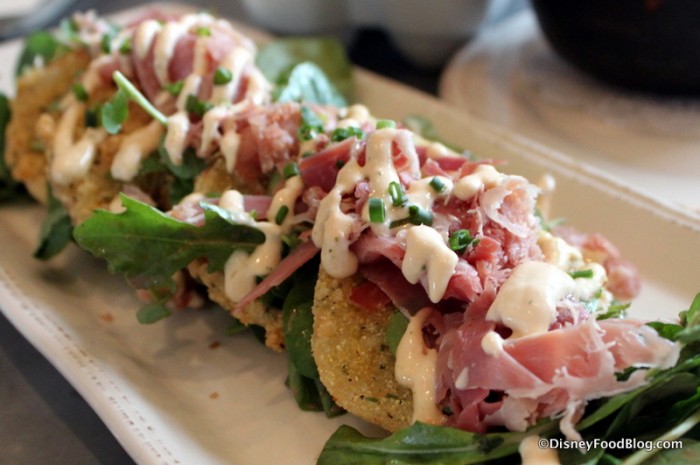 Bee Haven Bay Fried Green Tomatoes -- Up Close