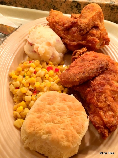 Fried Chicken dinner at The Plaza Inn, Disneyland