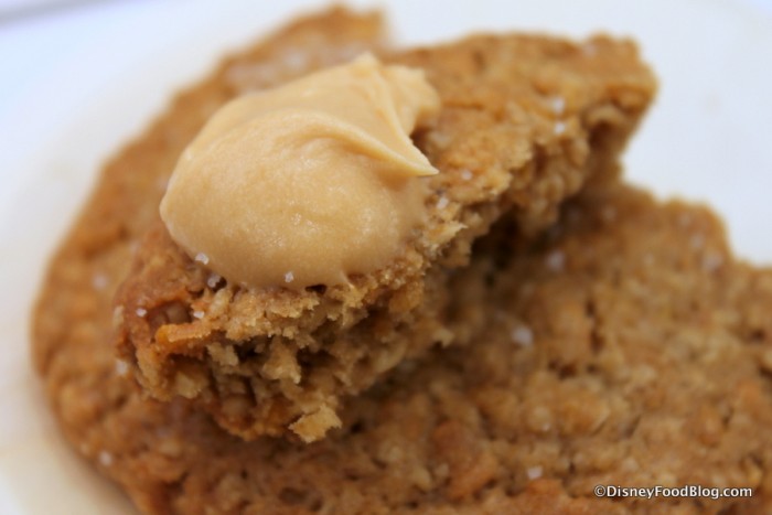Salted Caramel Frosting on My Salted Oatmeal Cornflake Cookie