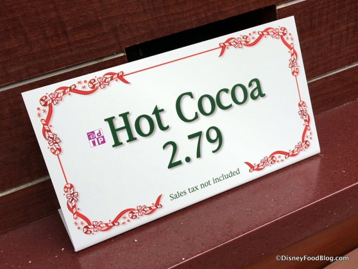 Hot Cocoa at Popcorn Stands