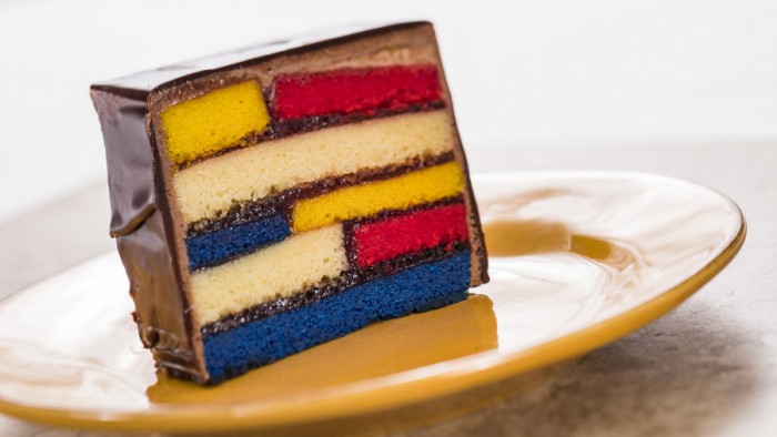 Almond Frangipane Cake layered with Raspberry Jam and Chocolate -- Pop Eats! Food Studio ©Disney