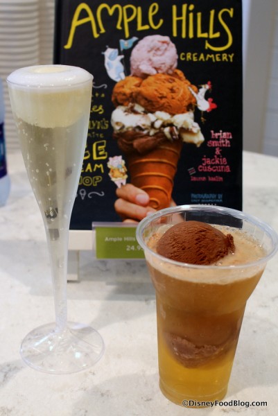 Lemon Sky Prosecco and Hard Black Cherry Float