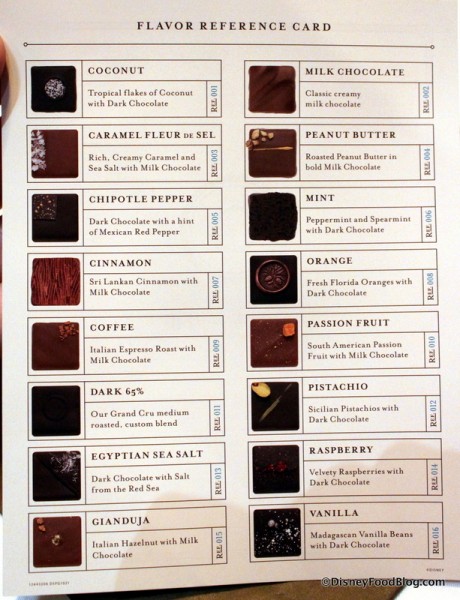 Menu -- Click to Enlarge