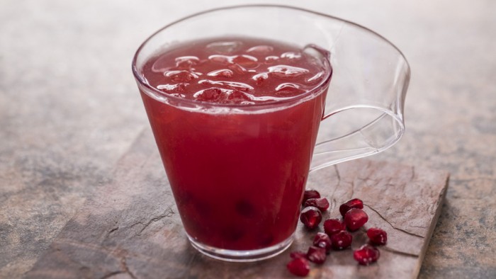 Pomegranate Mule featuring the Ginger People Ginger Beer and Van Gogh Vodka -- Painter's Palate Food Studio ©Disney