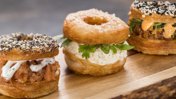 Trio of Savory Croissant Doughnuts -- Painter's Palate Food Studio ©Disney