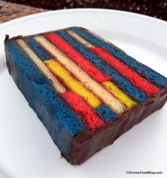 Almond Frangipane Cake layered with Raspberry Jam and Chocolate