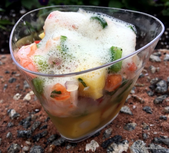 Shrimp Ceviche with Lime Mint Foam