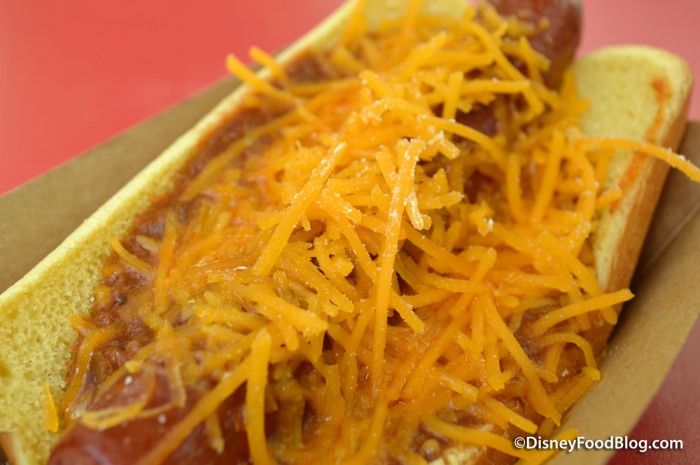 Chili Cheese Hot Dog Close-Up